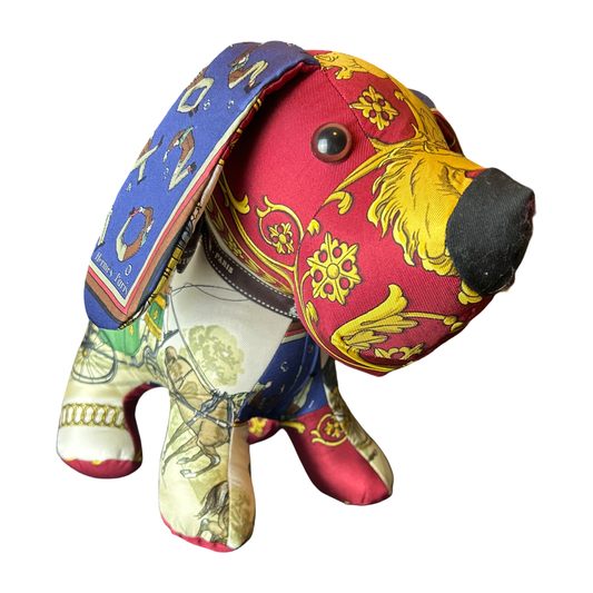 Promenade de Longchamps Vintage Silk Scarf Loyal Puppy