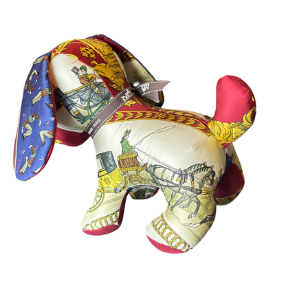Promenade de Longchamps Vintage Silk Scarf Loyal Puppy