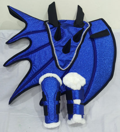 Dragon Saddle Pad Set of 3: Handmade Fantasy Equestrian Gear