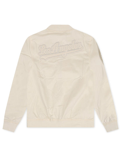Pro Standard Los Angeles Dodgers Neutral Twill Jacket - Eggshell