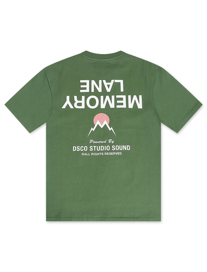 Memory Lane Core Flip Tee - Moss