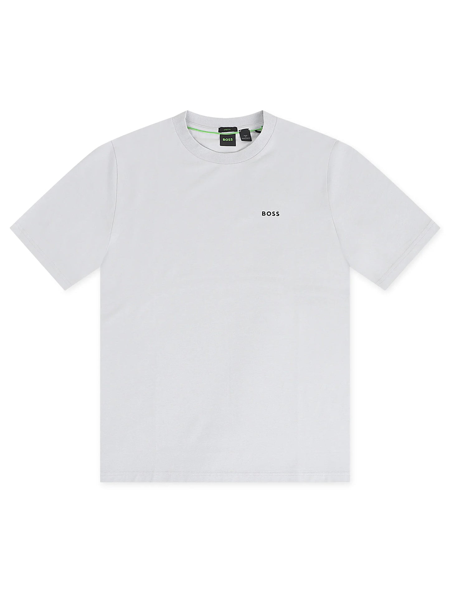 Boss Green Contrast Logo Tee - Light Grey