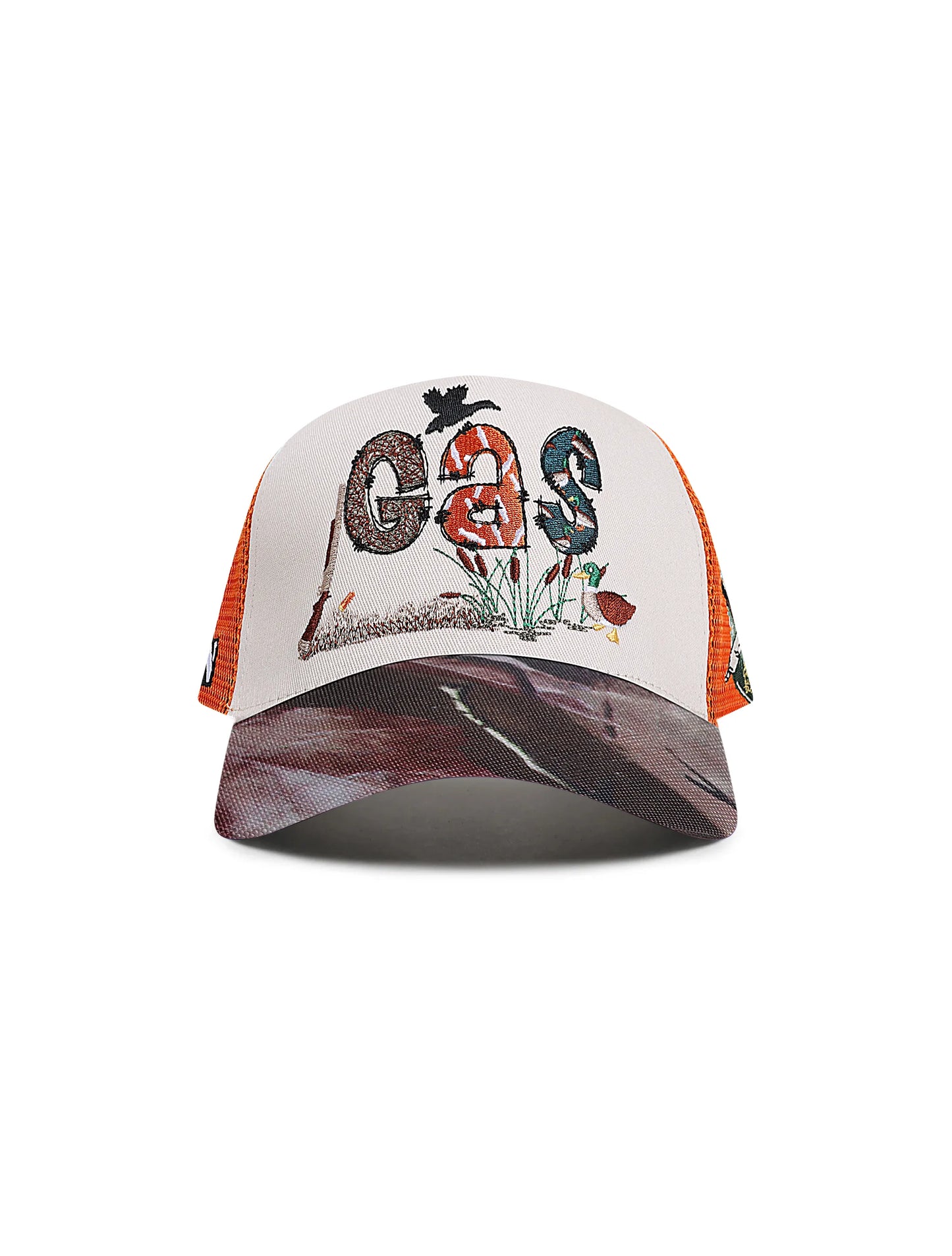 GasNYC Gas Season Trucker Hat -Cream/Orange