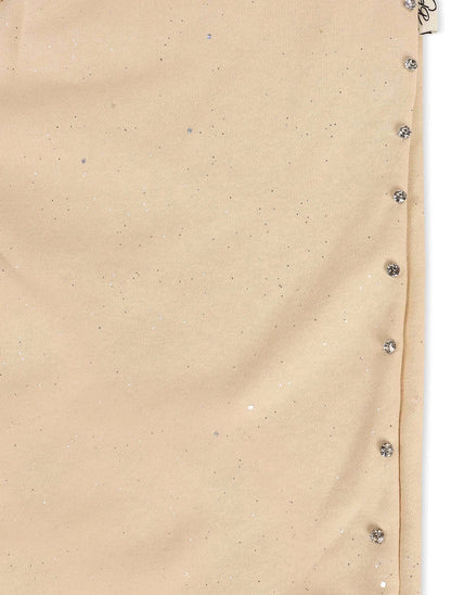 Bkys Rhinestone Shorts - Beige