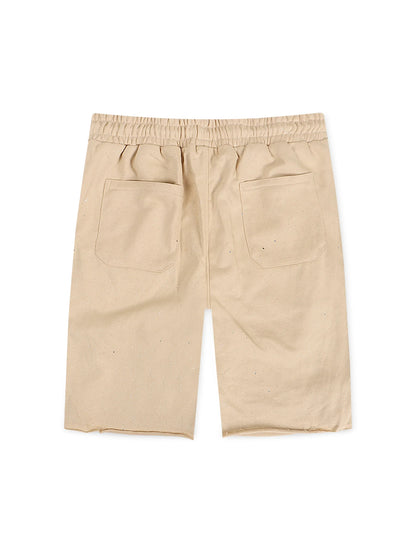 Bkys Rhinestone Shorts - Beige