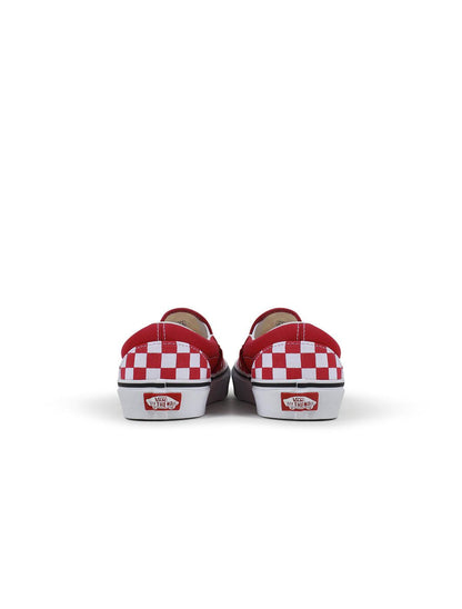 Vans Big Kids Classic Slip On - Checkerboard Red