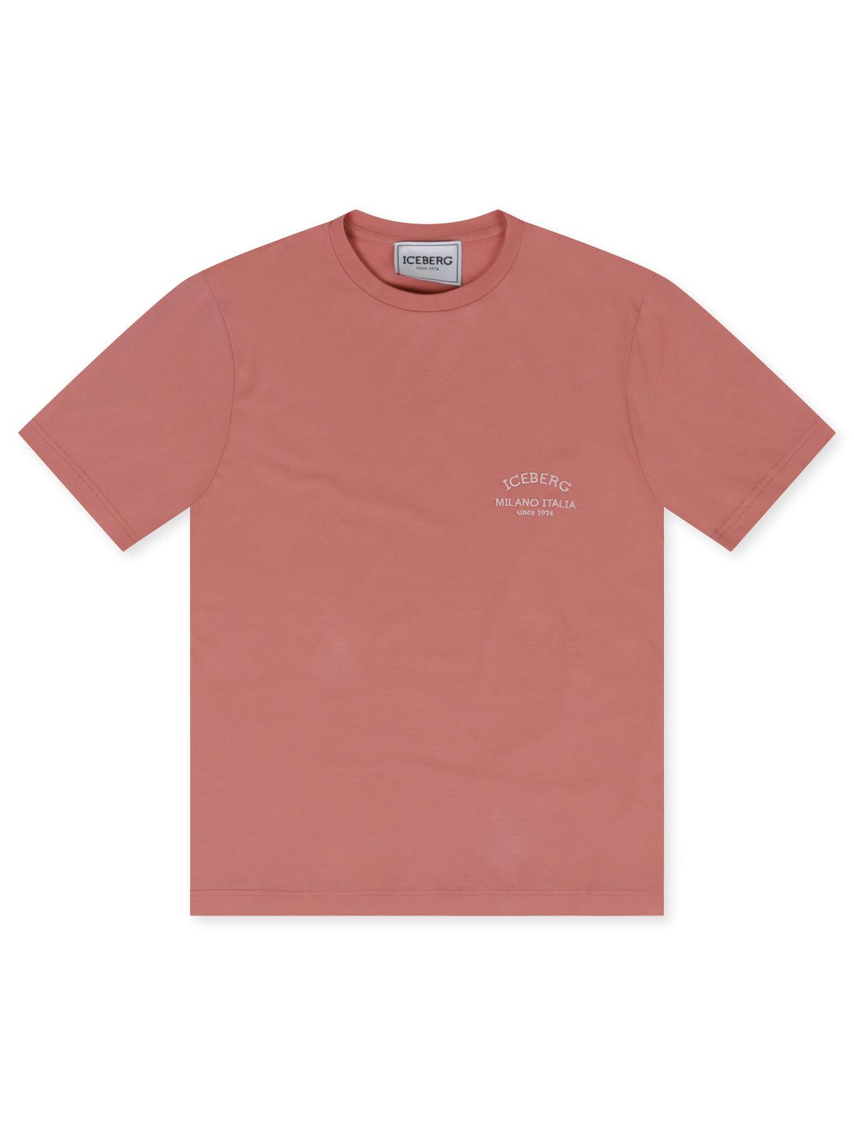 Iceberg Institutional Logo Tee- Salmon