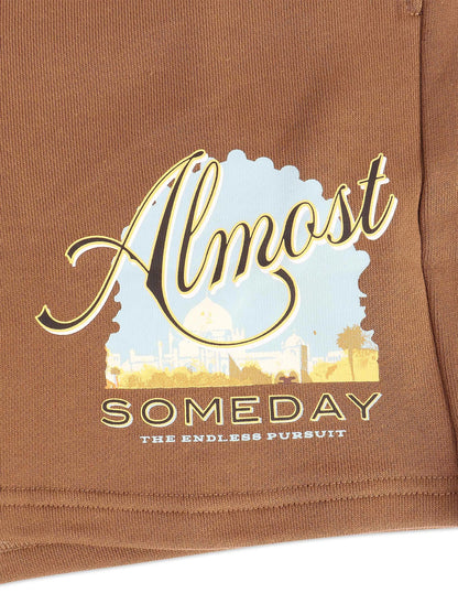 Almost Someday Bombay Terry Shorts - Brown