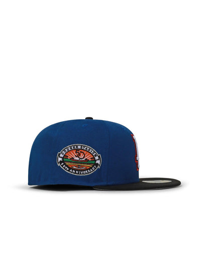 New Era 5950 Dodgers 50Th Anniversary Hat - Blue/Black