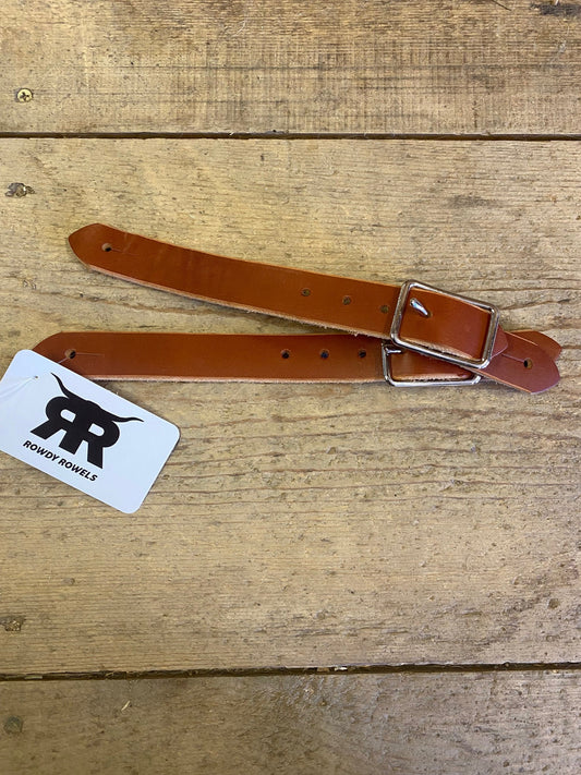 Youth Spur Straps – Rough Stock Latigo Leather for Secure Fit | Rowdy Rowels