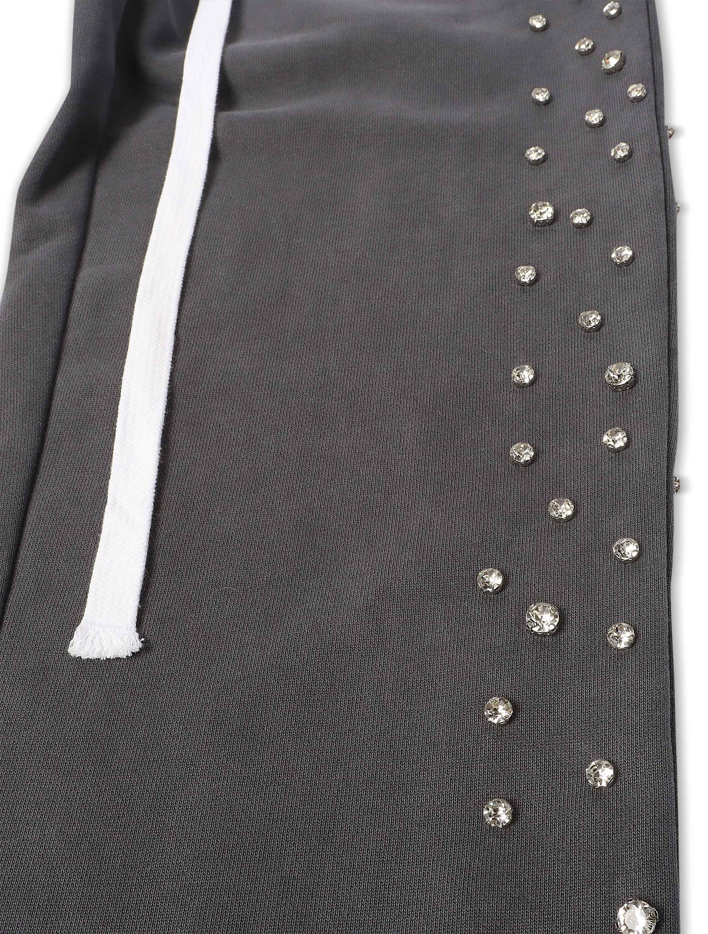 Embellish Ice Lounge Rhinestone Sweatpants - Slate