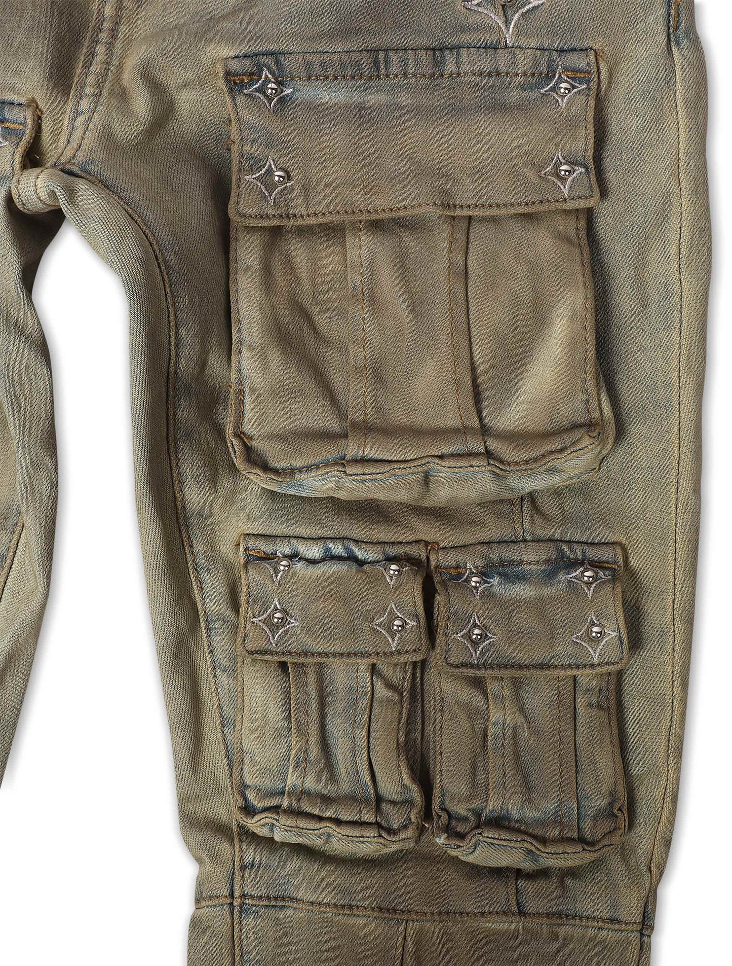 Embellish Canus Cargo Denim - Sand Wash