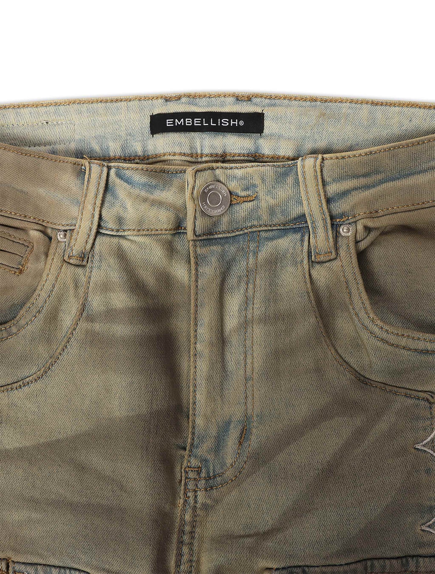 Embellish Canus Cargo Denim - Sand Wash
