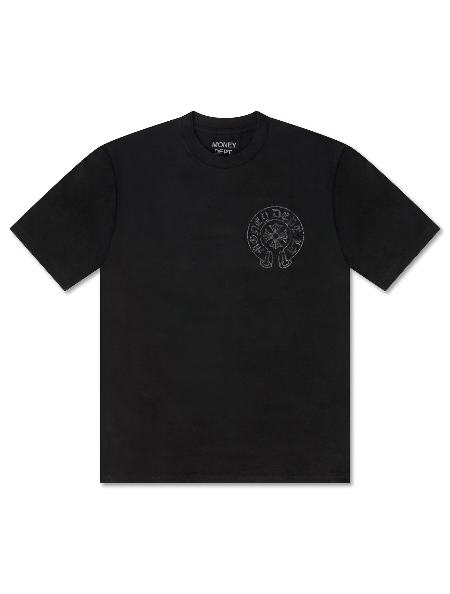 Money Dept. Vintage Old English Tee - Black/Black