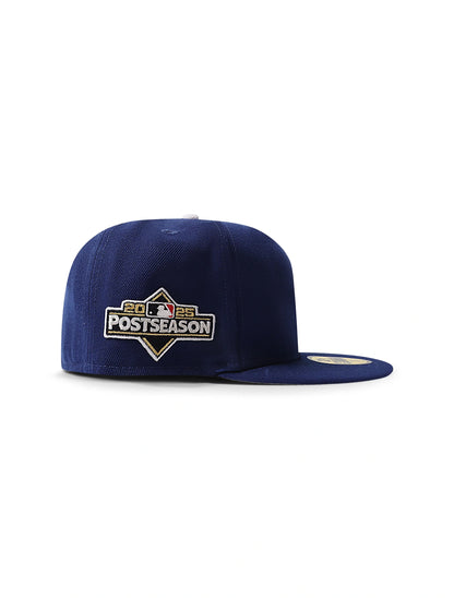 New Era 5950 LA Dodgers Post Season 2025 Fitted Hat - Blue