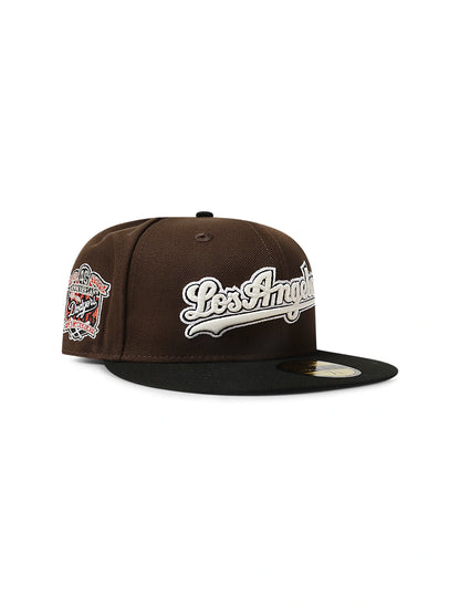 New Era 5950 Dodgers Glow in the Dark Hat - Brown/Black