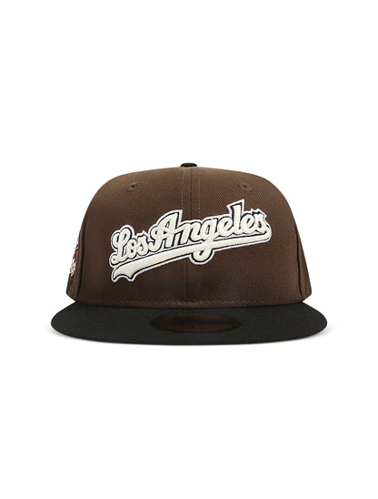 New Era 5950 Dodgers Glow in the Dark Hat - Brown/Black