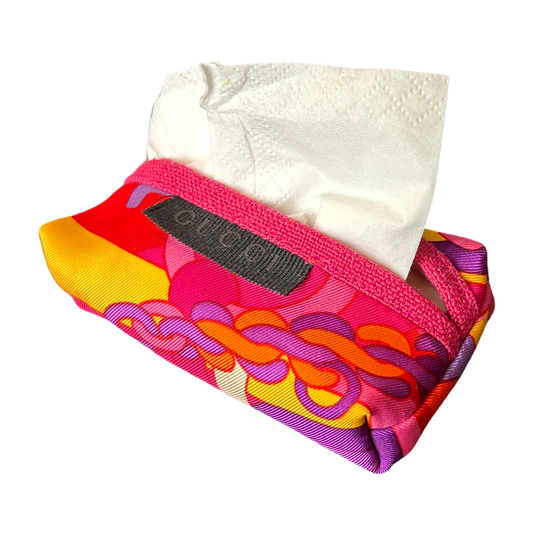 Pop Art Equestrian Vintage Scarf Travel Tissue Pouch