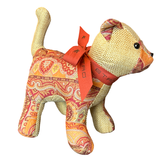 Paisley Vintage Silk Scarf Charming Kitten
