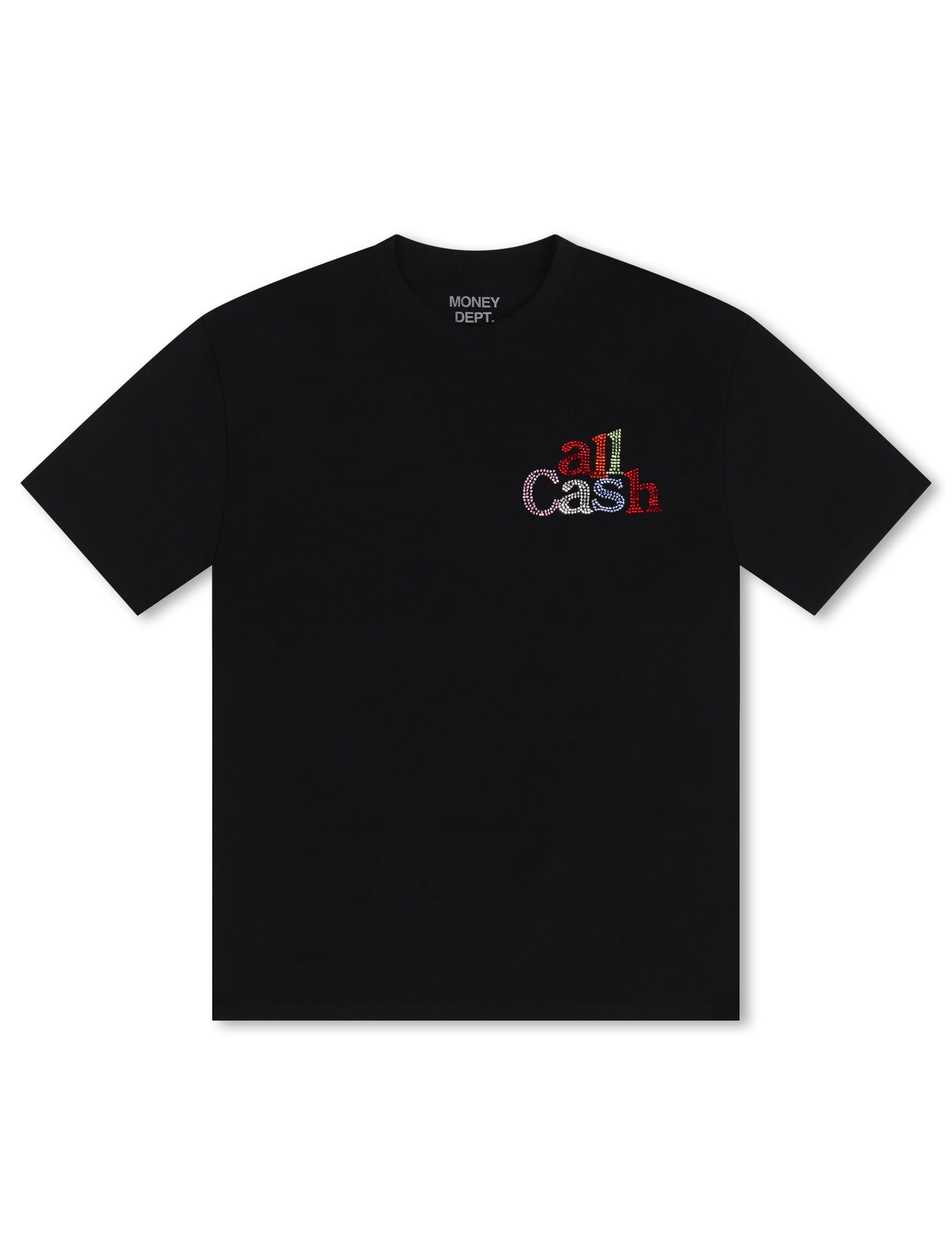 All Cash Hold Bands Rhinestone Tee - Multicolor