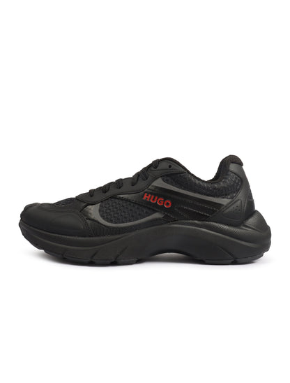 Hugo Boss Mens Trainers Leather Mesh - Black