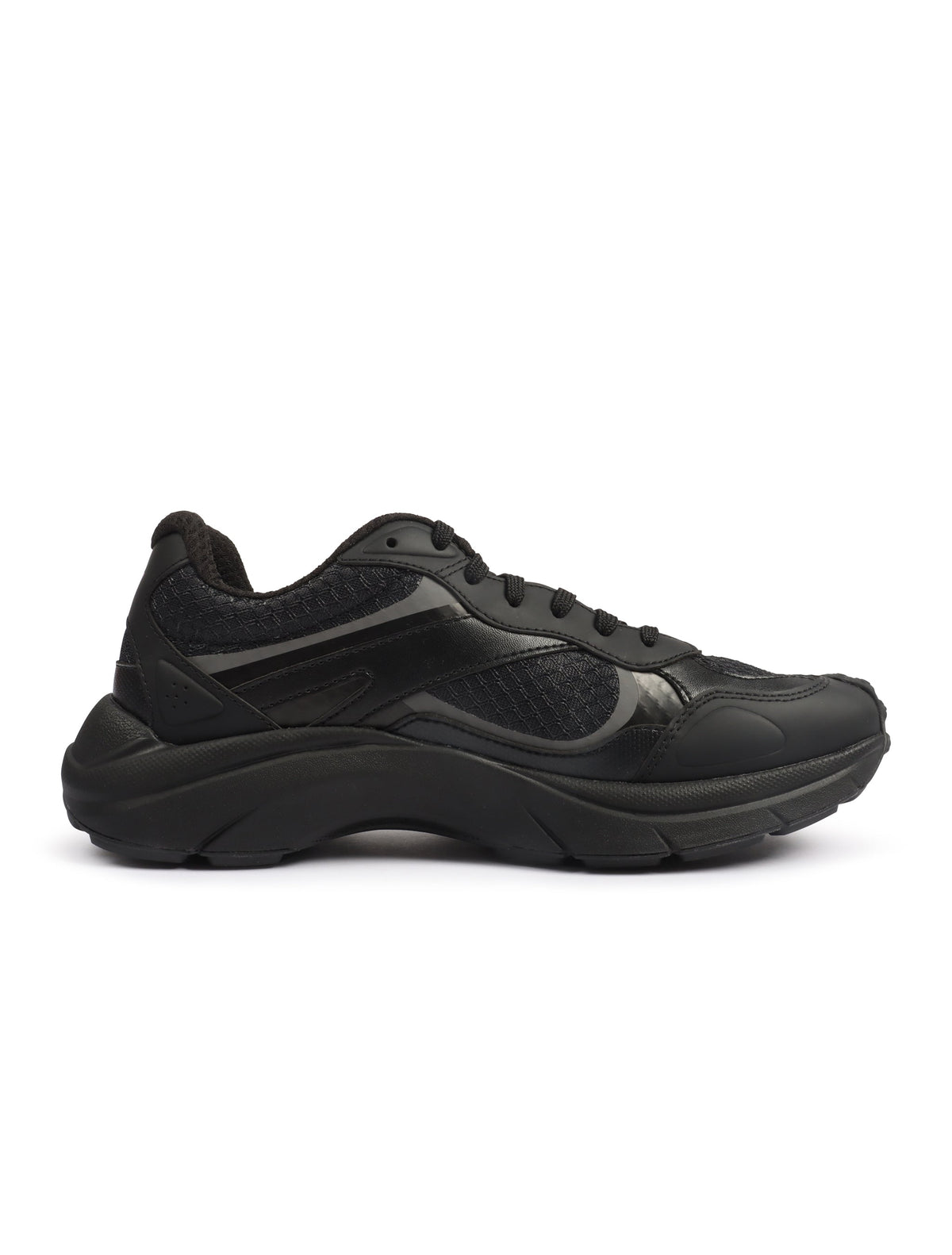 Hugo Boss Mens Trainers Leather Mesh - Black