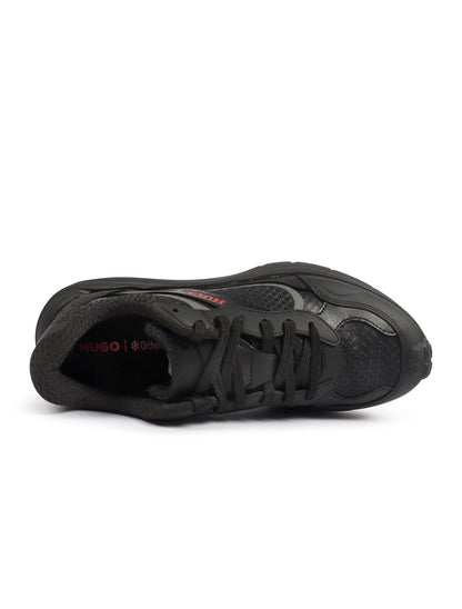 Hugo Boss Mens Trainers Leather Mesh - Black