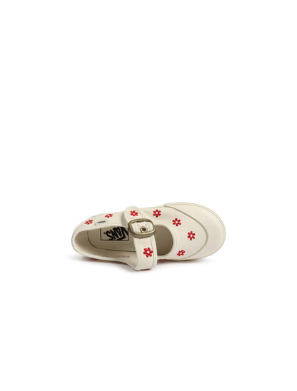 Vans (TD) Mary Jane Floral - White/Red