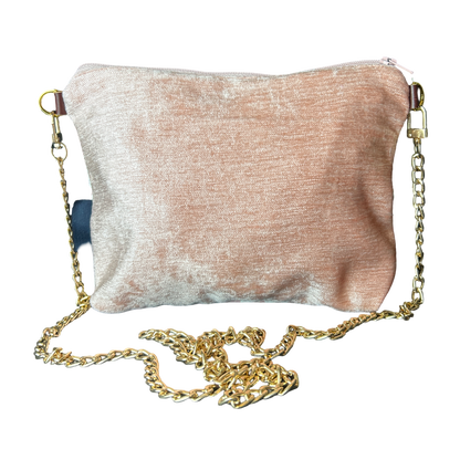 Trotter Pink Vintage Silk Scarf Crossbody Bag