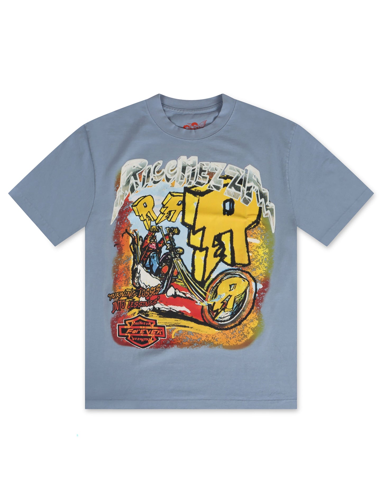 Ricchezza Pains to Gains Tee - Blue