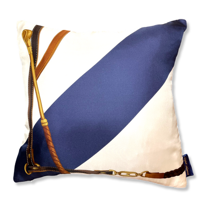 Jockey Tack Vintage Silk Scarf Pillows 18"