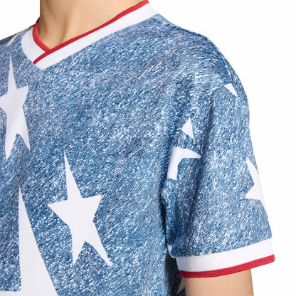 Adidas Kids Denim Graphic Jersey - Blue