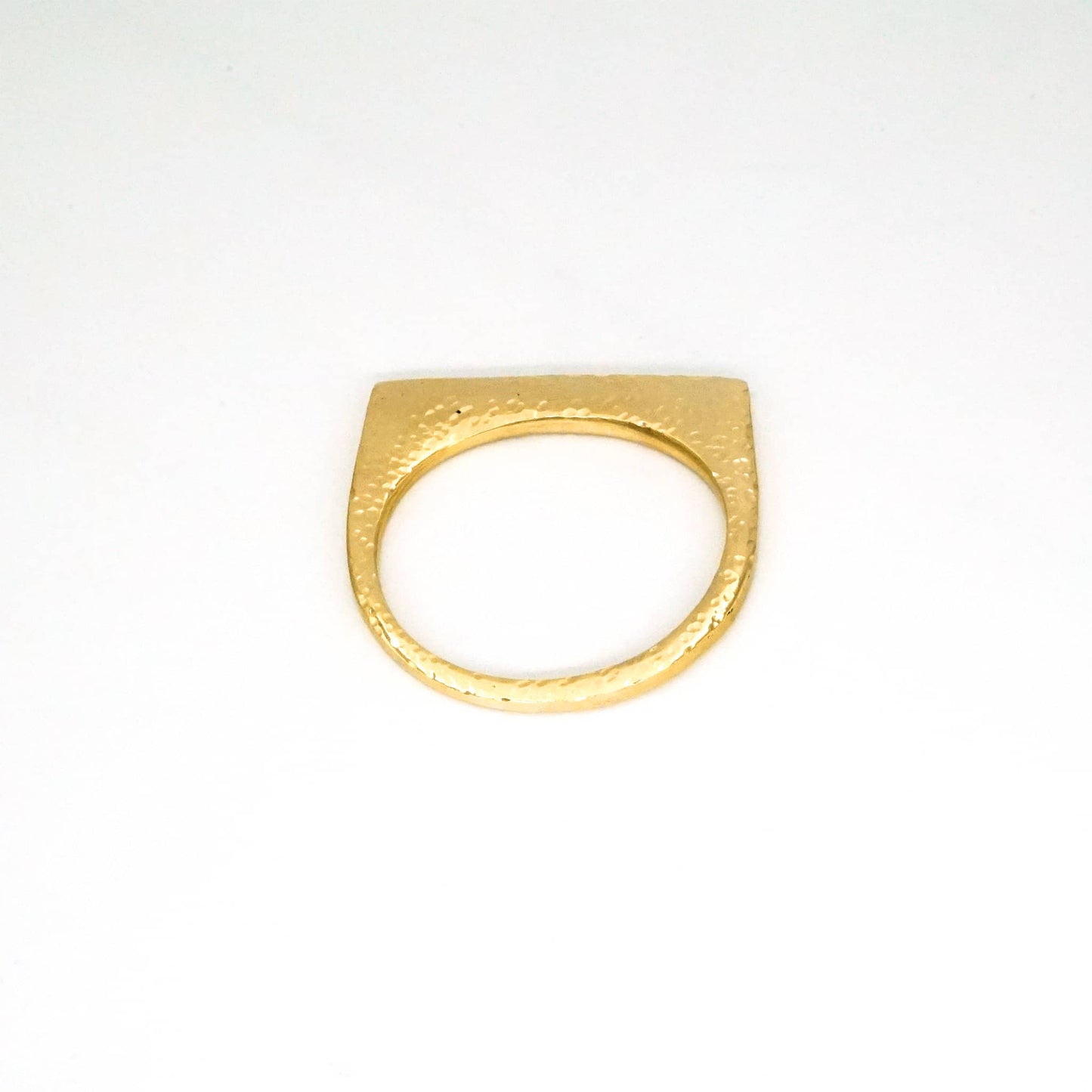 Hammered Square Brass Bangle | Kesho