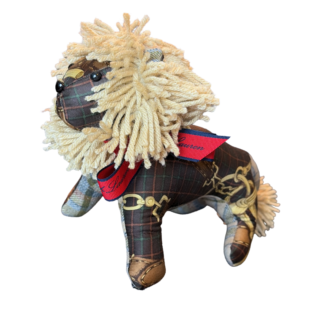 Tartan Vintage Silk Scarf Courageous Lion