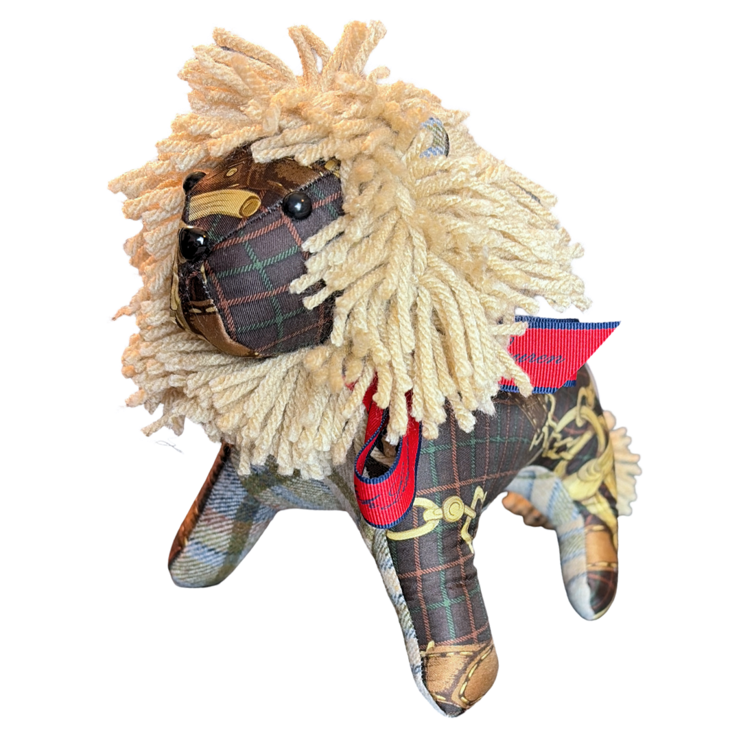 Tartan Vintage Silk Scarf Courageous Lion