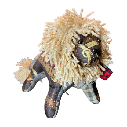 Tartan Vintage Silk Scarf Courageous Lion