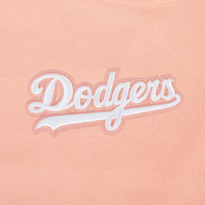 Pro Standard Womens LA Dodgers Cropped Wingspan Crewneck - Guava