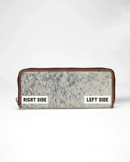 Loyal West RANCH ROAD JEWELERY CASE IN BROWN & WHITE COWHIDE