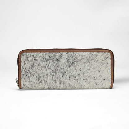 Loyal West RANCH ROAD JEWELERY CASE IN BROWN & WHITE COWHIDE