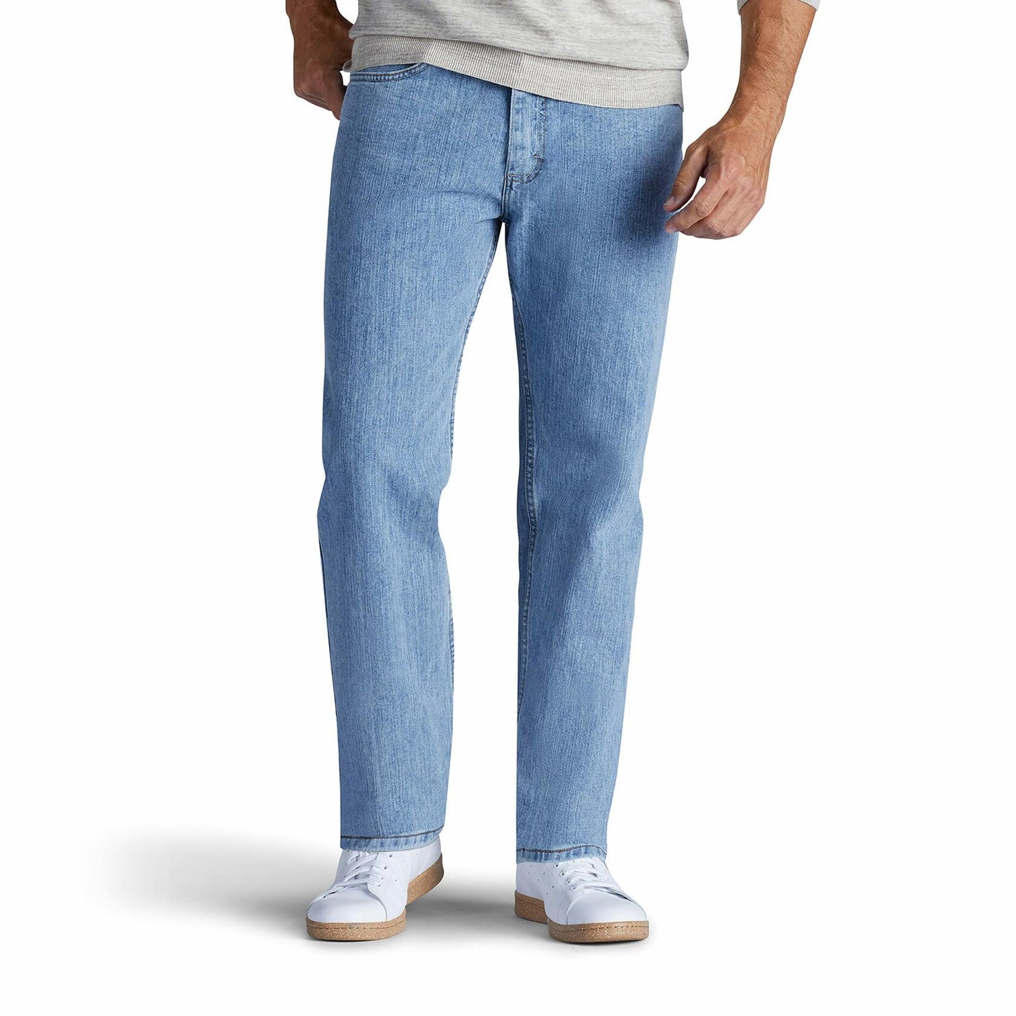 Lee Men's Relaxed Fit Straight Leg Jean, Worn Light, 31W x 29L