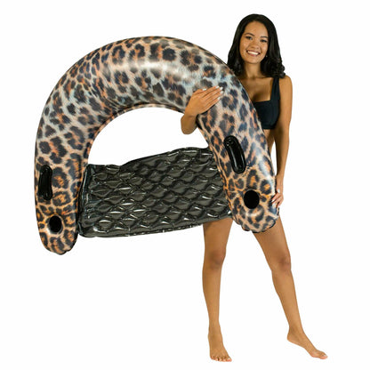 PoolCandy Safari Collection, Leopard Print Jumbo Sun Chair, High Resolution Photo RealPrint Technology