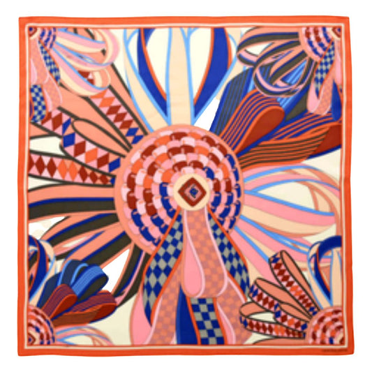 Flots du Cheval Silk Scarf Pillow Cover 28"