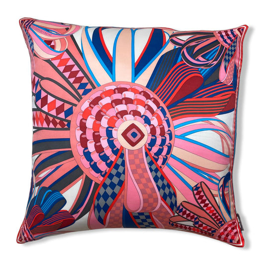Flots du Cheval Silk Scarf Pillow Cover 28"