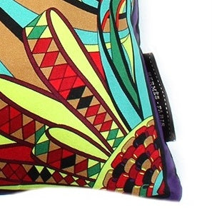 Flots du Cheval Vintage Silk Scarf Pillow 17"