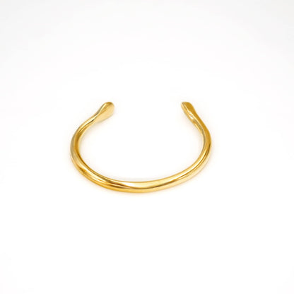 Smooth Open Brass Cuff Bracelet | Linda