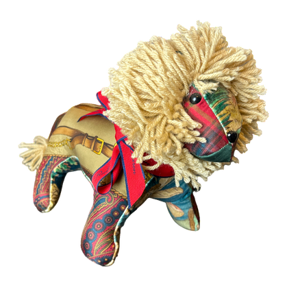 Equestrian Paisley Vintage Silk Scarf Courageous Lion