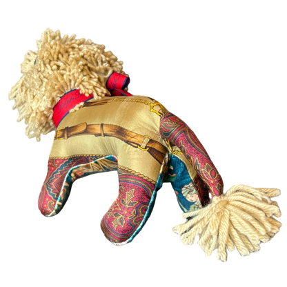 Equestrian Paisley Vintage Silk Scarf Courageous Lion