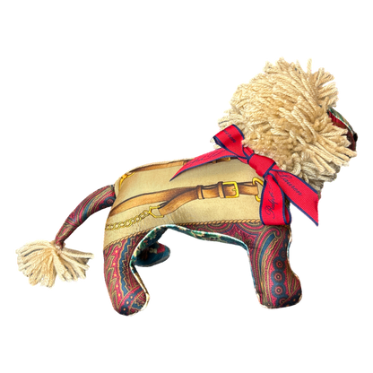 Equestrian Paisley Vintage Silk Scarf Courageous Lion