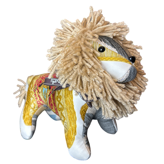 Poste et Cavalerie Vintage Silk Scarf Courageous Lion