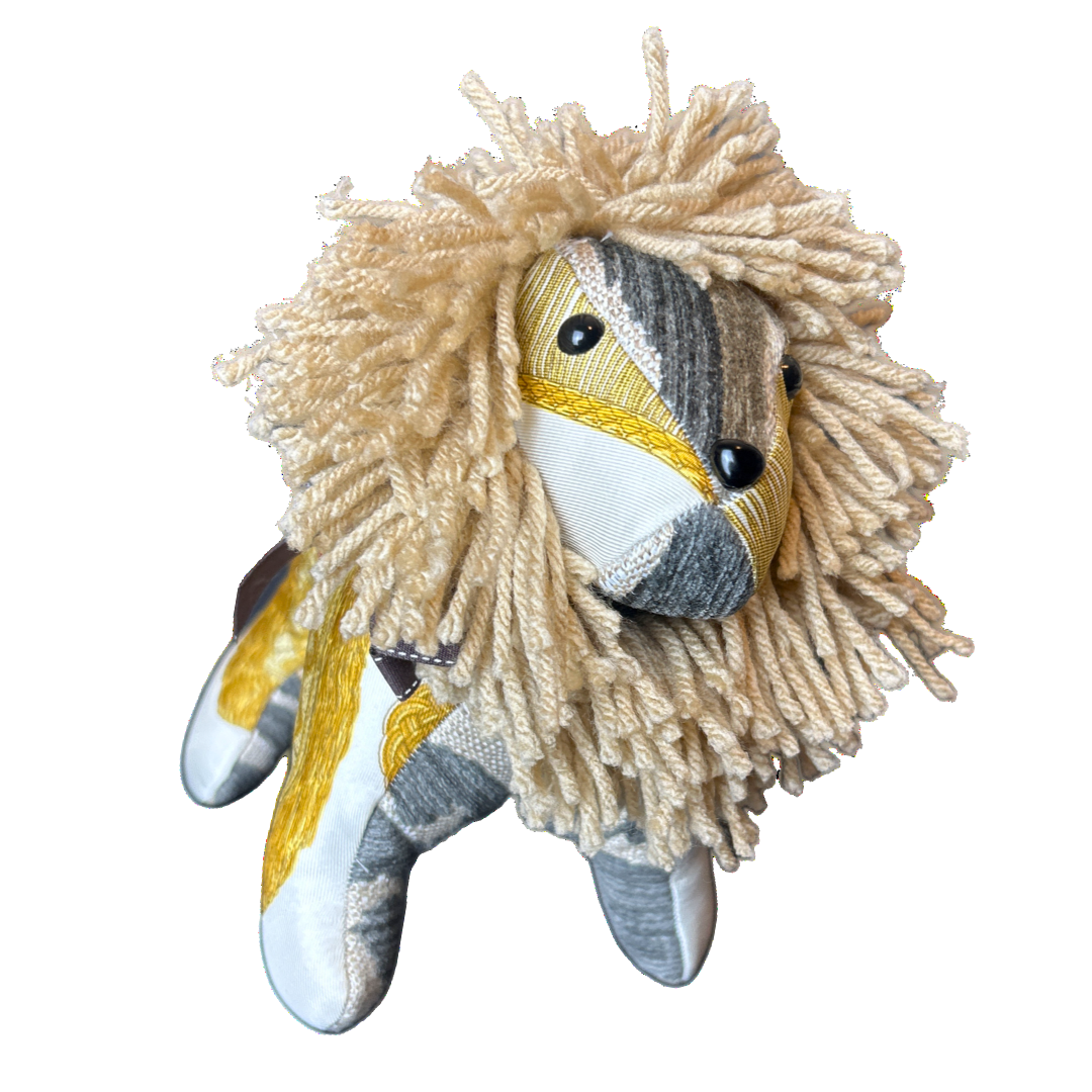 Poste et Cavalerie Vintage Silk Scarf Courageous Lion